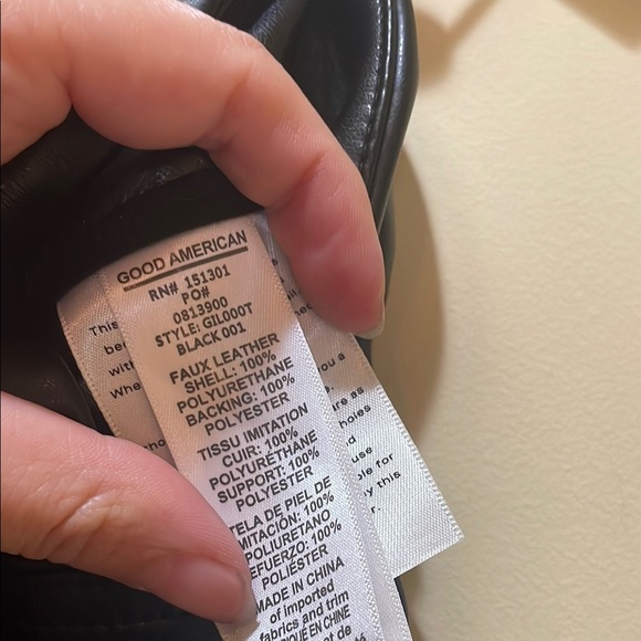 Womens Good American Faux Leather Pants Plus Size - Picture 3 of 4